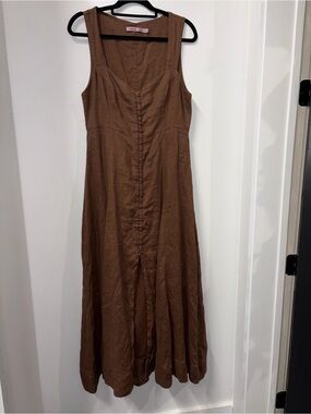 Anthropologie Brown Maxi Dress